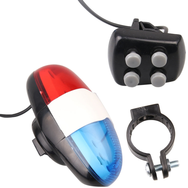 Buzina Eletrónica de 4 Tons para Bicicleta com Luz Traseira LED para Bicicleta de Montanha, Buzina de 4 Tons com Luz Traseira LED
