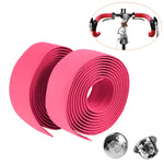 1 Par de Fita de Cortiça para Guiador de Bicicleta de Estrada, Desportiva + 2 Tampões de Guiador, 2m Vermelho, 2m Branco, 2m Amarelo, 2m Preto, 2m Rosa, 2m Verde, 2m Azul