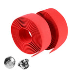 1 Par de Fita de Cortiça para Guiador de Bicicleta de Estrada, Desportiva + 2 Tampões de Guiador, 2m Vermelho, 2m Branco, 2m Amarelo, 2m Preto, 2m Rosa, 2m Verde, 2m Azul