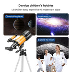 Telescópio Astronómico Refrator de Alta Definição para Observação de Estrelas, Telescópio