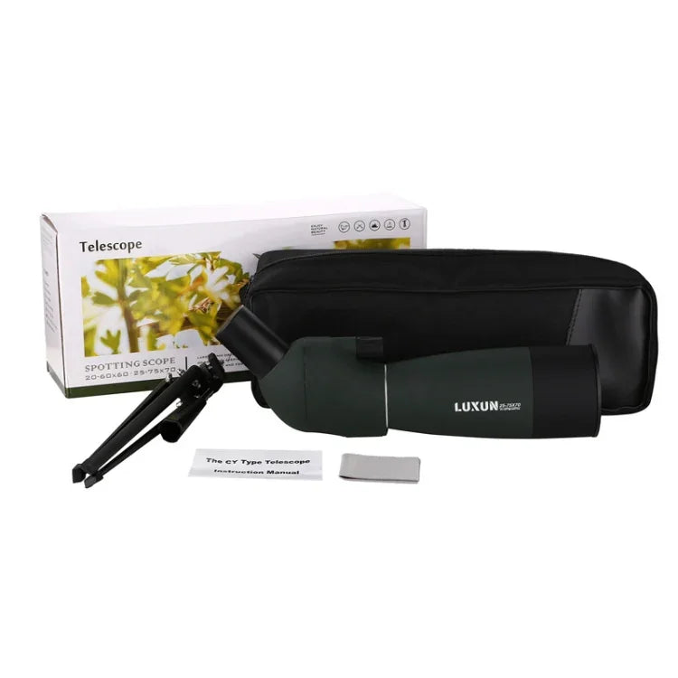 LUXUN 25-75x70 Telescópio Astronómico de Alta Definição para Observação de Aves e Visão Noturna ao Ar Livre, 25-75x70