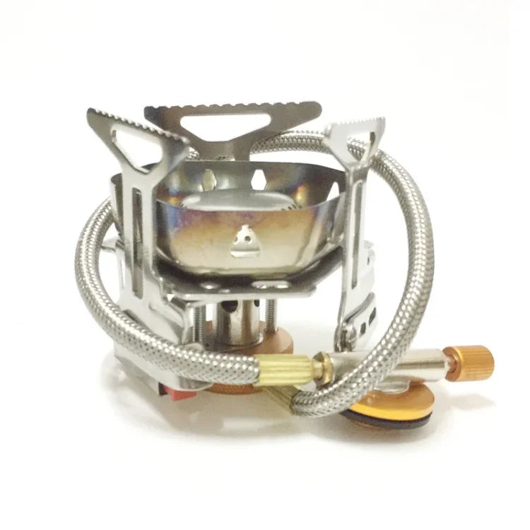 Fogão portátil mini de aço inoxidável para campismo à prova de vento S187