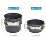 Conjunto portátil DS-101 para cozinhar em campismo ao ar livre, conjunto de panelas para piquenique