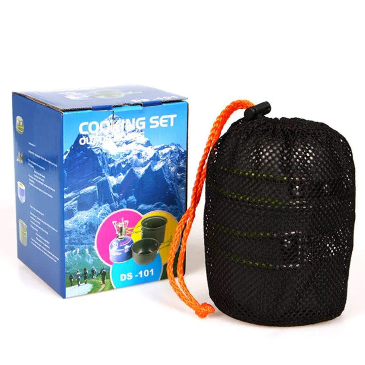 Conjunto portátil DS-101 para cozinhar em campismo ao ar livre, conjunto de panelas para piquenique