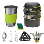 Conjunto portátil DS-101 para cozinhar em campismo ao ar livre, conjunto de panelas para piquenique
