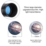 Telescópio Astronómico WR852 16x/66x70 de Alta Definição com Tripé, 66x70 Azul