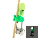 10 PCS Alarme de Mordida para Pesca com Clip de Sinos Duplos com Luz LED Noturna, Sinos de Alarme para Pesca