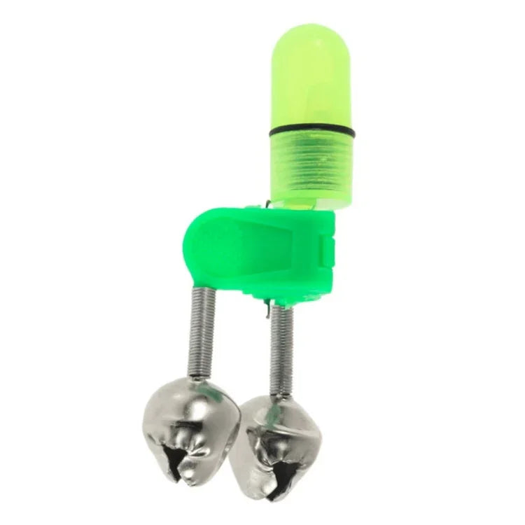 10 PCS Alarme de Mordida para Pesca com Clip de Sinos Duplos com Luz LED Noturna, Sinos de Alarme para Pesca