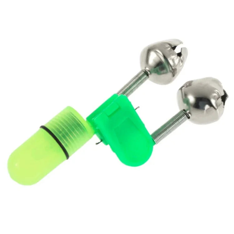 10 PCS Alarme de Mordida para Pesca com Clip de Sinos Duplos com Luz LED Noturna, Sinos de Alarme para Pesca