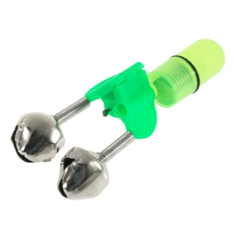 10 PCS Alarme de Mordida para Pesca com Clip de Sinos Duplos com Luz LED Noturna, Sinos de Alarme para Pesca