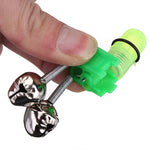 10 PCS Alarme de Mordida para Pesca com Clip de Sinos Duplos com Luz LED Noturna, Sinos de Alarme para Pesca