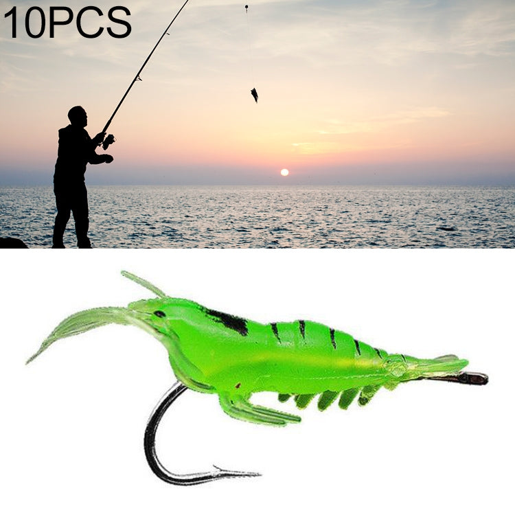 10 PCS Iscas Artificiais Moles para Pesca 4cm Isca de Camarão Popper com Anzol, Camarão Transparente com Anzol, Camarão Artificial com Anzol, Camarão Luminoso com Anzol, Camarão Rosa com Anzol, Camarão Verde com Anzol