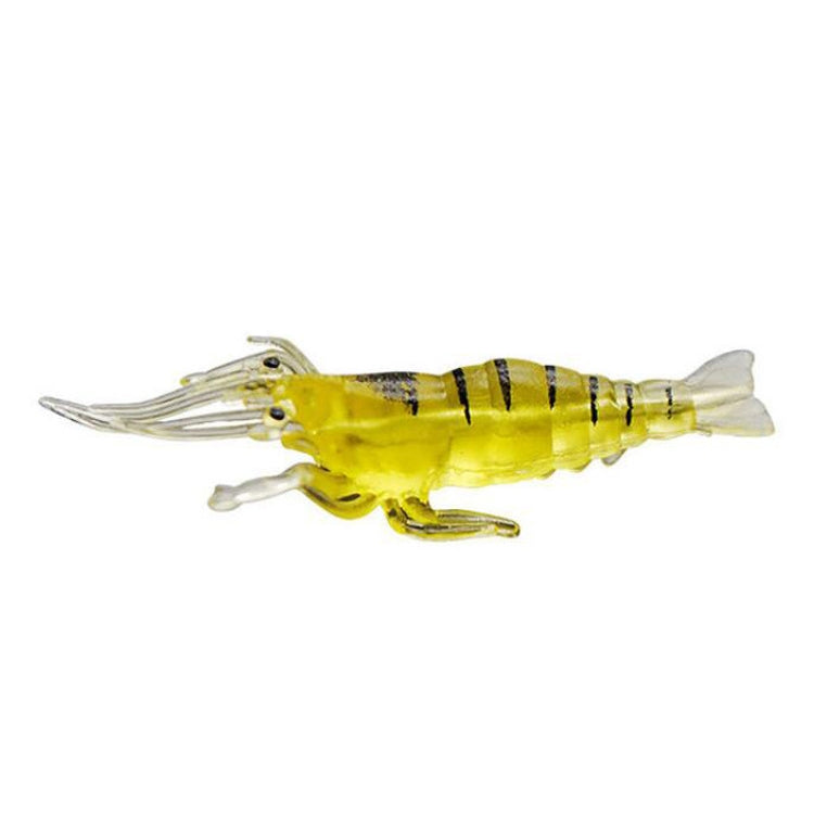 10 PCS Iscas Moles para Pesca 4cm Iscas Popper, Camarão Artificial, Camarão Luminoso, Camarão Rosa, Camarão Verde, Camarão Transparente