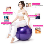 Bola de Yoga Grande Espessada à Prova de Explosão Bola de Fitness Desportiva Ecológica para Grávidas, Diâmetro: 65cm, 65cm (Rosa), 65cm (Azul), 65cm (Roxo)