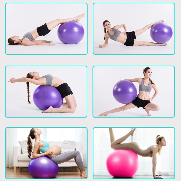 Bola de Yoga Grande Espessada à Prova de Explosão Bola de Fitness Desportiva Ecológica para Grávidas, Diâmetro: 65cm, 65cm (Rosa), 65cm (Azul), 65cm (Roxo)