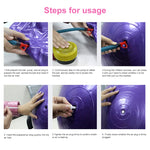 Bola de Yoga Grande Espessada à Prova de Explosão Bola de Fitness Desportiva Ecológica para Grávidas, Diâmetro: 65cm, 65cm (Rosa), 65cm (Azul), 65cm (Roxo)