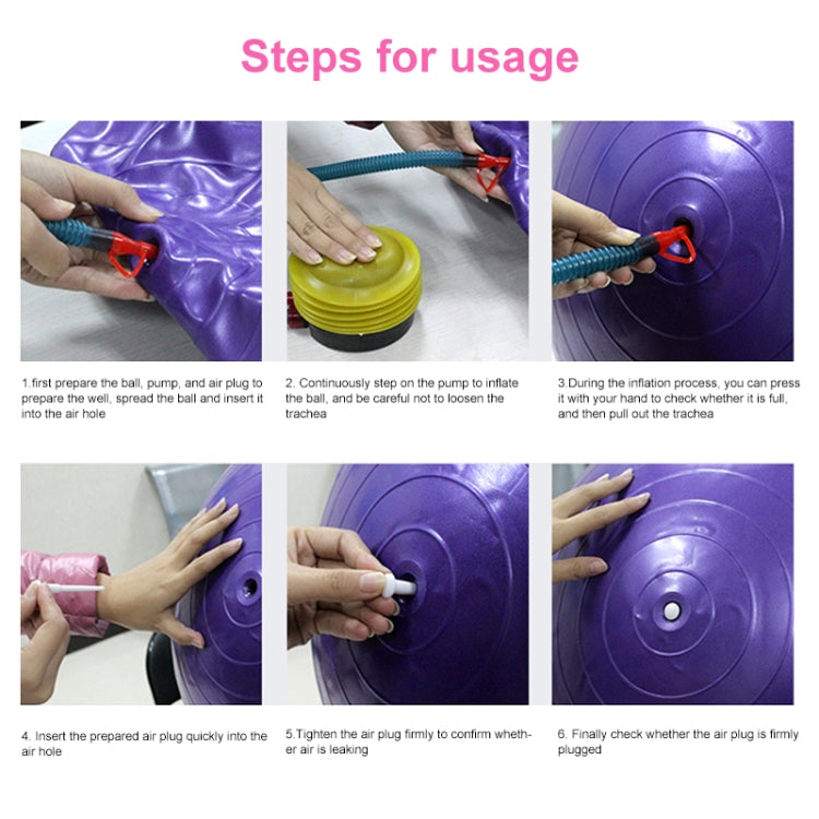 Bola de Yoga Grande Espessada à Prova de Explosão Bola de Fitness Desportiva Ecológica para Grávidas, Diâmetro: 65cm, 65cm (Rosa), 65cm (Azul), 65cm (Roxo)