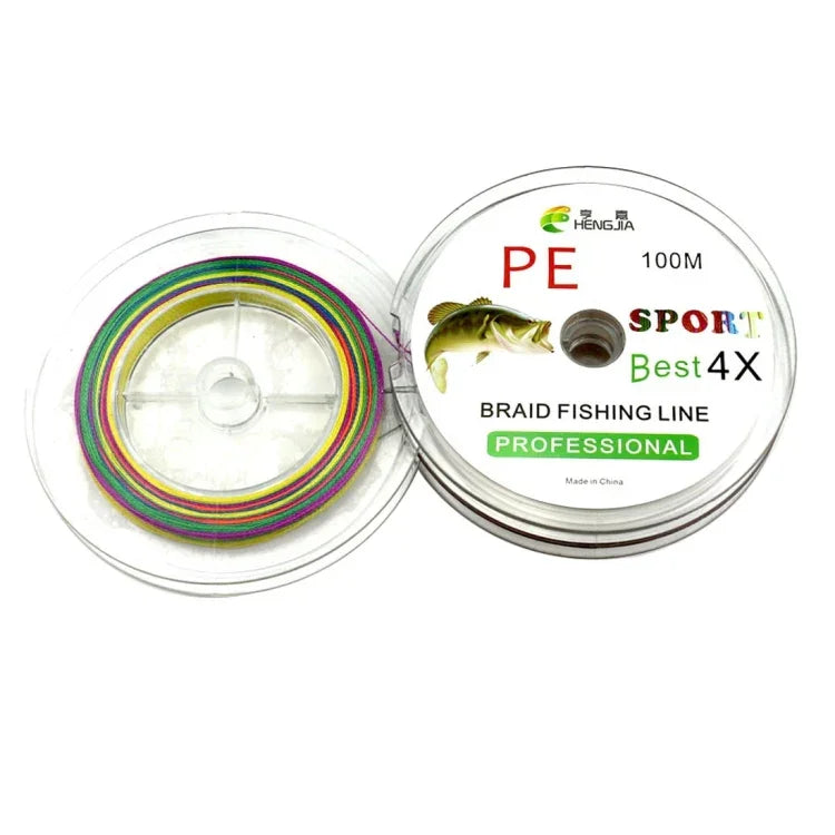 HENGJIA Colorido 5.0# 0,37mm 50LB 22,6kg Tensão 100m Linha de Pesca PE Trançada Extra Forte de 4 Fios Linha de Pipa, 5.0# 0,37mm 50LB