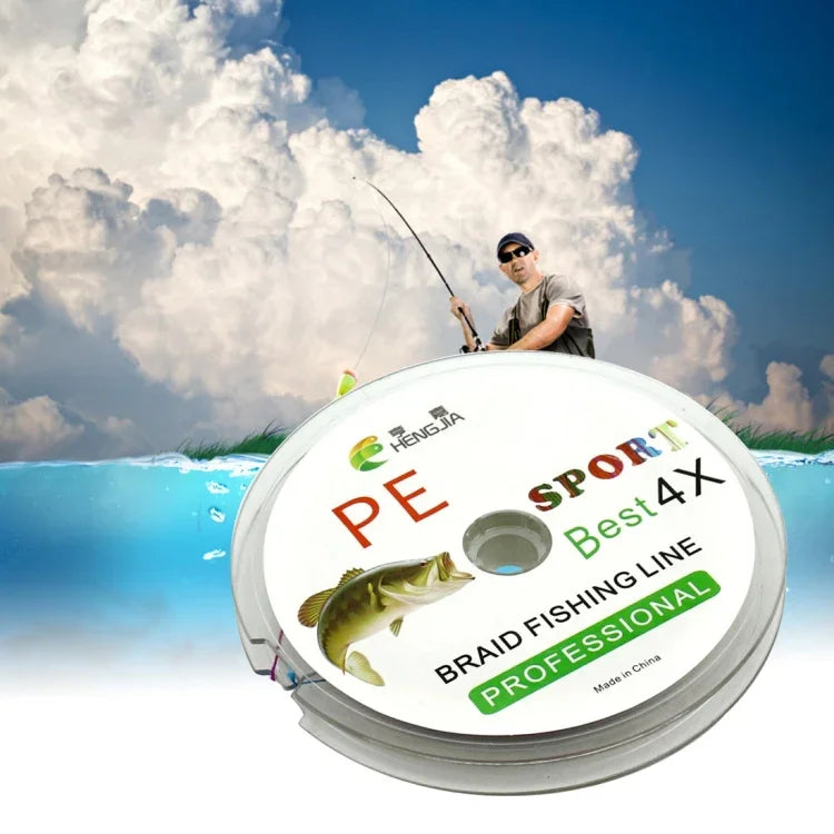 HENGJIA Colorido 5.0# 0,37mm 50LB 22,6kg Tensão 100m Linha de Pesca PE Trançada Extra Forte de 4 Fios Linha de Pipa, 5.0# 0,37mm 50LB