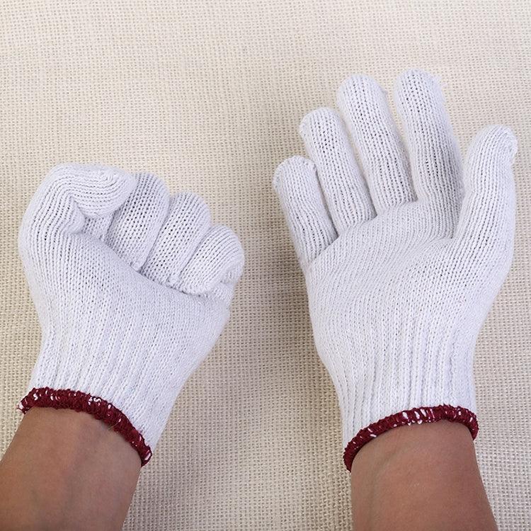 12 Pares de Luvas de Trabalho Respirável, Resistentes ao Desgaste, de Algodão, 12 Pares