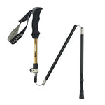 Bastões de trekking dobráveis ultraleves para montanhismo ao ar livre, liga de alumínio, comprimento: 35-125CM, (dourado), (azul), (vermelho)