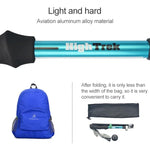 Bastões de trekking dobráveis ultraleves para montanhismo ao ar livre, liga de alumínio, comprimento: 35-125CM, (dourado), (azul), (vermelho)