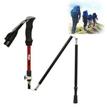 Bastões de trekking dobráveis ultraleves para montanhismo ao ar livre, liga de alumínio, comprimento: 35-125CM, (dourado), (azul), (vermelho)