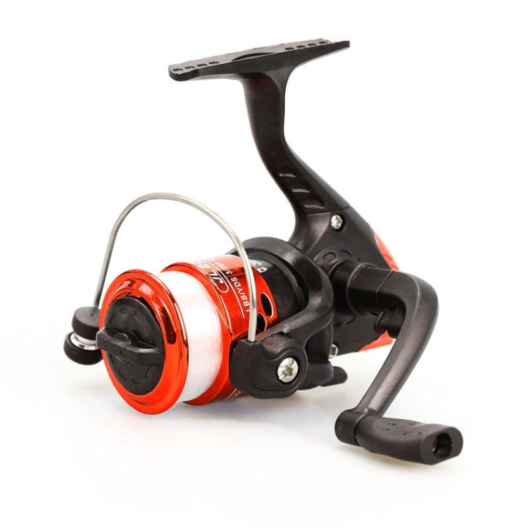 Carretel de Pesca Spinning JL200 com Plástico Revestido, 3 Rolamentos de Esferas e Linhas Transparentes, JL200