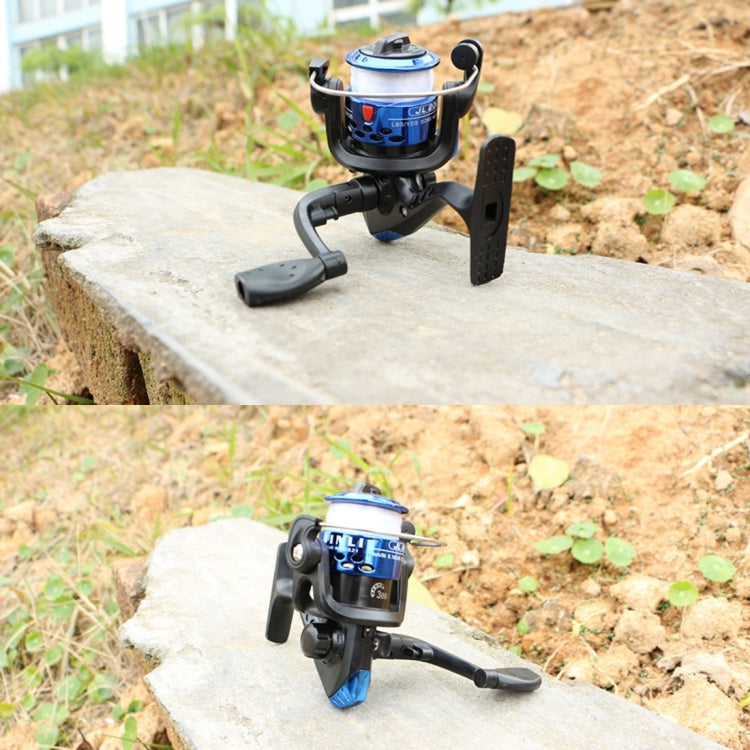 Carretel de Pesca Spinning JL200 com Plástico Revestido, 3 Rolamentos de Esferas e Linhas Transparentes, JL200