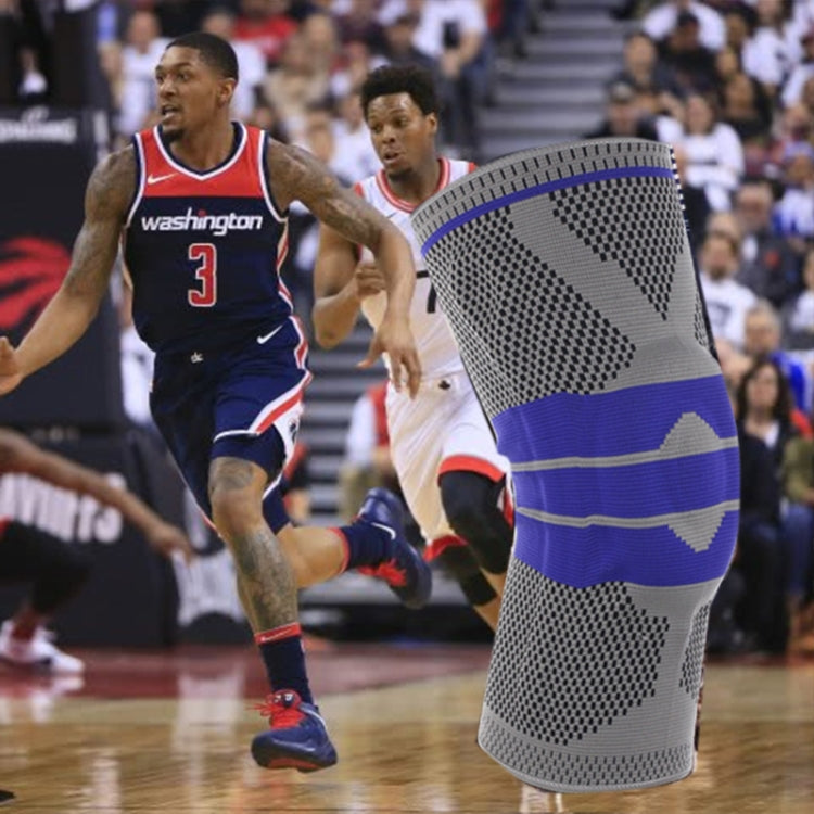Protetor de Joelhos para Desporto ao Ar Livre em Malha com Silicone Anti-colisão e Suporte de Mola, Tamanho: XL, Tamanho: XL