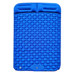 Colchão insuflável automático para campismo com apoio para os pés, portátil, em TPU, cama dupla insuflável, tamanho: 195 x 119 x 16 cm, apoio para os pés azul pavão, apoio para os pés azul escuro, apoio para os pés laranja, apoio para os pés esmeralda