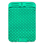 Colchão insuflável automático para campismo com apoio para os pés, portátil, em TPU, cama dupla insuflável, tamanho: 195 x 119 x 16 cm, apoio para os pés azul pavão, apoio para os pés azul escuro, apoio para os pés laranja, apoio para os pés esmeralda