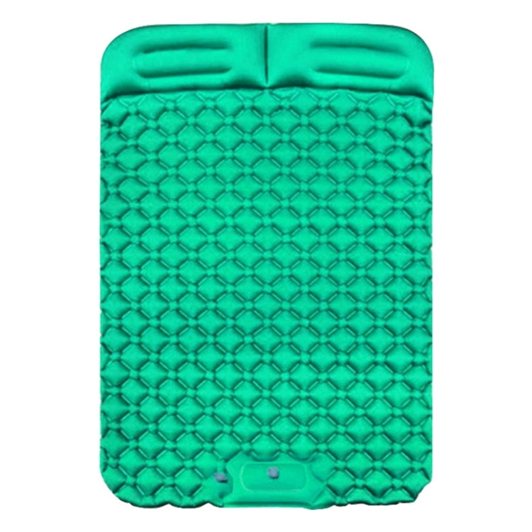 Colchão insuflável automático para campismo com apoio para os pés, portátil, em TPU, cama dupla insuflável, tamanho: 195 x 119 x 16 cm, apoio para os pés azul pavão, apoio para os pés azul escuro, apoio para os pés laranja, apoio para os pés esmeralda