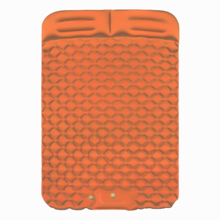 Colchão insuflável automático para campismo com apoio para os pés, portátil, em TPU, cama dupla insuflável, tamanho: 195 x 119 x 16 cm, apoio para os pés azul pavão, apoio para os pés azul escuro, apoio para os pés laranja, apoio para os pés esmeralda