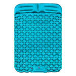 Colchão insuflável automático para campismo com apoio para os pés, portátil, em TPU, cama dupla insuflável, tamanho: 195 x 119 x 16 cm, apoio para os pés azul pavão, apoio para os pés azul escuro, apoio para os pés laranja, apoio para os pés esmeralda