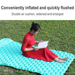 Colchão insuflável automático para campismo com apoio para os pés, portátil, em TPU, cama dupla insuflável, tamanho: 195 x 119 x 16 cm, apoio para os pés azul pavão, apoio para os pés azul escuro, apoio para os pés laranja, apoio para os pés esmeralda