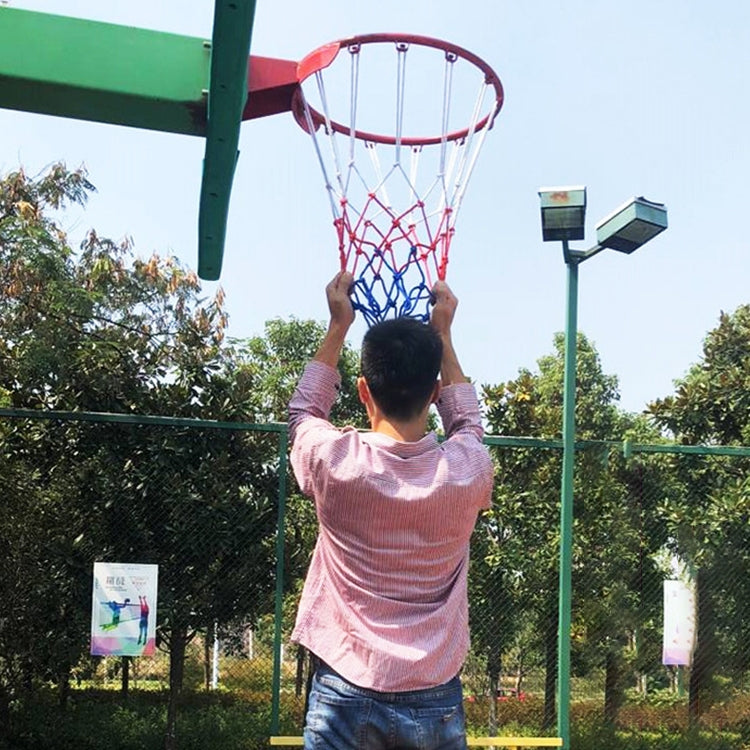 Rede de baloiço para basquetebol em poliéster edição regular (branco, vermelho, azul), edição regular