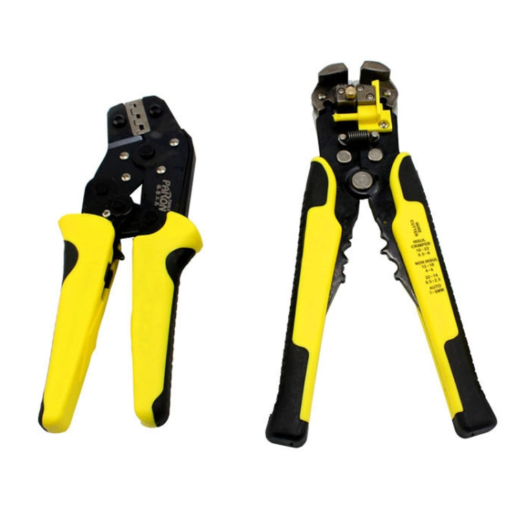Conjunto de Ferramentas com Descarnador de Fios Multifuncional 0.25-6.0mm + Alicate de Cravar em Aço Carbono + Bolsa de Armazenamento, Descarnador 0.25-6.0mm