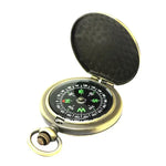 Relógio de Bolso Vintage de Metal com Tampa e Bússola Nisa J35A, J35A