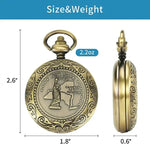 Relógio de Bolso Vintage de Metal com Tampa e Bússola Nisa J35A, J35A