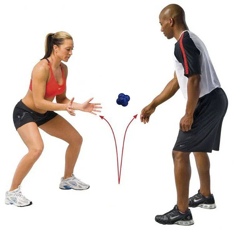 Bola hexagonal de reação para treino de rapidez e agilidade, treino de coordenação mão-olho