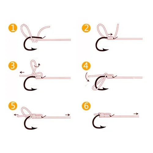 ISE 500 PCS Mixed Size Fish Barbed Hook Fishing Hooks, 6-15 #