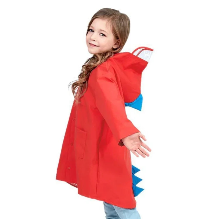 Impermeável infantil de moda com dinossauro de desenho animado Tamanho: L