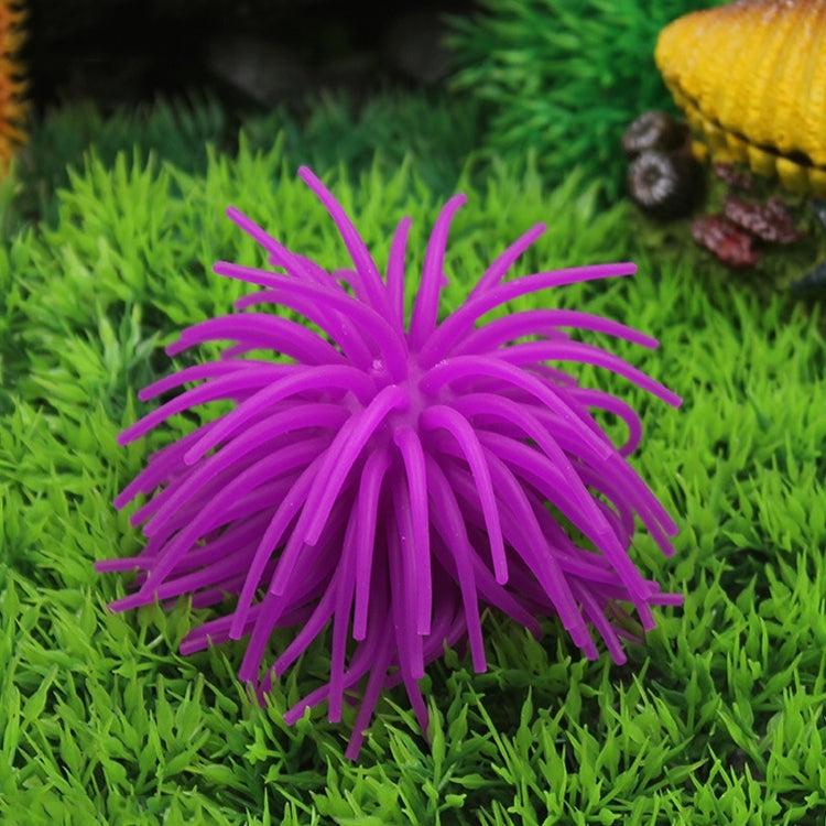 Artigos de Aquário Decoração Bola de Ouriço-do-mar Simulada em TPR, Tamanho: L, Diâmetro: 13cm, Tamanho: L