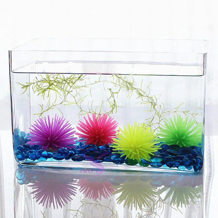 Artigos de Aquário Decoração Bola de Ouriço-do-mar Simulada em TPR, Tamanho: M, Diâmetro: 10cm, Tamanho: M