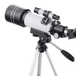 WR852 Telescópio Astronómico de Alta Definição 16x/66x70 com Tripé, 66x70 Branco