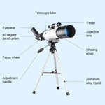 WR852 Telescópio Astronómico de Alta Definição 16x/66x70 com Tripé, 66x70 Branco