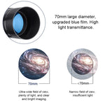 WR852 Telescópio Astronómico de Alta Definição 16x/66x70 com Tripé, 66x70 Branco