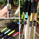 Bastões de Trekking Portáteis Ajustáveis em Liga de Alumínio 125cm, Verde#125cm, Azul#125cm, Vermelho#125cm, Amarelo#125cm