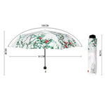Guarda-chuva criativo estilo fresco de três dobras com fita prateada anti-ultravioleta, OG3876A, OG3876B, OG3876C